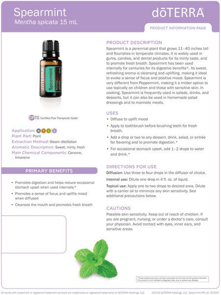 doTERRA Сладка Мента Spearmint 15 мл. 2 doTERRA Сладка Мента Spearmint 15 мл.