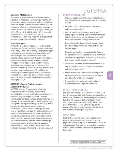 doTERRA Phytoestrogen Lifetime Complex Комплекс с фитоестрогени (60 капсули) 3 doTERRA Фитоестроген Phytoestrogen Essential Complex 60 капсули