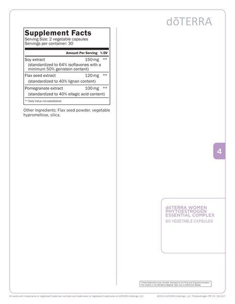 doTERRA Phytoestrogen Lifetime Complex Комплекс с фитоестрогени (60 капсули) 5 doTERRA Фитоестроген Phytoestrogen Essential Complex 60 капсули